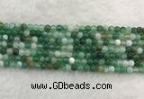 CAA2000 15.5 inches 4mm round banded agate gemstone beads