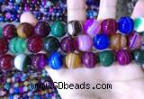 CAA2036 15.5 inches 16mm round banded agate gemstone beads