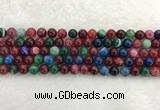 CAA2042 15.5 inches 8mm round banded agate gemstone beads