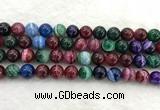 CAA2044 15.5 inches 12mm round banded agate gemstone beads