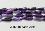 CAA2071 15.5 inches 10*30mm teardrop agate beads wholesale