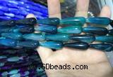 CAA2079 15.5 inches 10*30mm teardrop agate beads wholesale