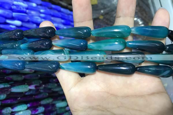 CAA2079 15.5 inches 10*30mm teardrop agate beads wholesale