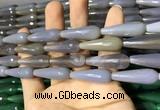 CAA2091 15.5 inches 10*30mm faceted teardrop agate beads