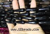 CAA2094 15.5 inches 10*30mm faceted teardrop agate beads