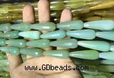 CAA2104 15.5 inches 10*30mm faceted teardrop agate beads