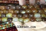 CAA2112 15.5 inches 10*14mm drum agate beads wholesale