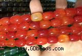 CAA2118 15.5 inches 10*14mm drum agate beads wholesale