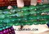 CAA2125 15.5 inches 10*14mm drum agate beads wholesale