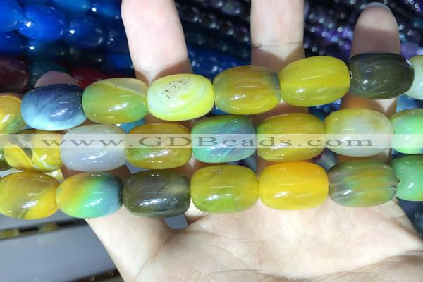 CAA2133 15.5 inches 13*18mm drum agate beads wholesale