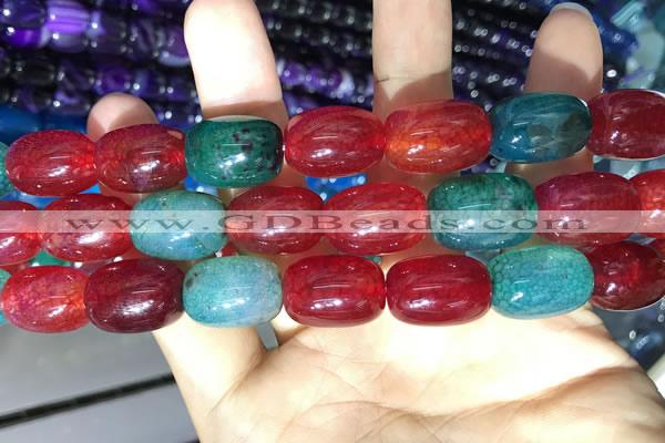 CAA2134 15.5 inches 13*18mm drum agate beads wholesale