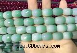 CAA2141 15.5 inches 12*16mm faceted drum agate beads wholesale