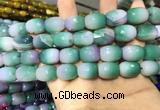 CAA2142 15.5 inches 12*16mm faceted drum agate beads wholesale