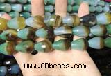 CAA2162 15.5 inches 15*20mm faceted teardrop agate beads