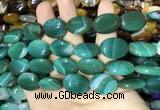 CAA2176 15.5 inches 15*20mm oval banded agate beads wholesale