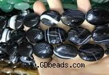 CAA2183 15.5 inches 18*25mm oval banded agate beads wholesale