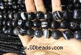 CAA2202 15.5 inches 14mm faceted round banded agate beads