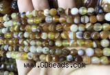 CAA2205 15.5 inches 6mm faceted round banded agate beads