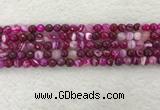 CAA2219 15.5 inches 6mm faceted round banded agate beads