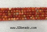 CAA2226 15.5 inches 6mm faceted round banded agate beads