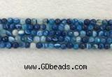 CAA2257 15.5 inches 6mm faceted round banded agate beads