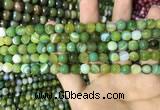 CAA2271 15.5 inches 6mm faceted round banded agate beads