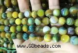 CAA2273 15.5 inches 10mm faceted round banded agate beads