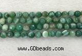 CAA2280 15.5 inches 10mm faceted round banded agate beads