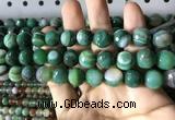 CAA2289 15.5 inches 12mm faceted round banded agate beads