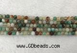 CAA2300 15.5 inches 4mm round banded agate gemstone beads