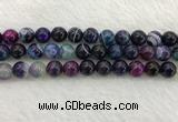 CAA2315 15.5 inches 12mm round banded agate gemstone beads