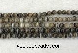 CAA2317 15.5 inches 8mm round banded agate gemstone beads