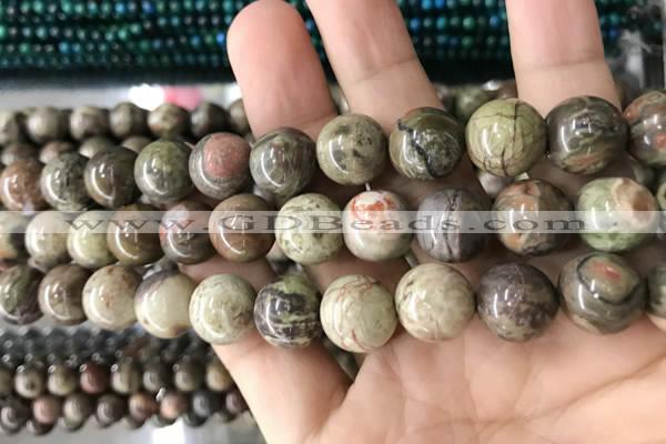 CAA2375 15.5 inches 14mm round ocean agate beads wholesale