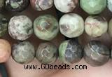 CAA2385 15.5 inches 6mm faceted round ocean agate beads wholesale