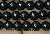 CAA2403 15.5 inches 6mm round black agate beads wholesale