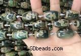 CAA2671 15.5 inches 13*22mm - 15*23mm drum tibetan agate dzi beads