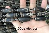 CAA2679 15.5 inches 12*30mm - 13*31mm rice tibetan agate dzi beads