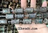 CAA2681 15.5 inches 12*18mm - 13*24mm bone tibetan agate dzi beads