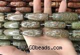 CAA2710 15.5 inches 14*38mm - 16*43mm rice tibetan agate dzi beads