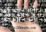 CAA2718 15.5 inches 14*38mm - 16*43mm rice tibetan agate dzi beads