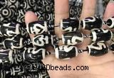 CAA2735 15.5 inches 14*21mm - 16*22mm drum tibetan agate dzi beads