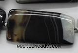 CAA274 15.5 inches 25*50mm rectangle black line agate beads