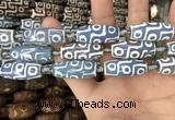 CAA2742 15.5 inches 12*30mm - 13*31mm rice tibetan agate dzi beads