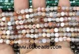 CAA2811 15 inches 4mm faceted round fire crackle agate beads wholesale