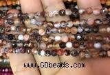 CAA2830 15 inches 4mm faceted round fire crackle agate beads wholesale