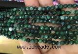 CAA2838 15 inches 4mm faceted round fire crackle agate beads wholesale