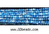 CAA2880 15 inches 6mm faceted round fire crackle agate beads wholesale