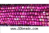 CAA2884 15 inches 6mm faceted round fire crackle agate beads wholesale