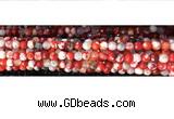 CAA2886 15 inches 6mm faceted round fire crackle agate beads wholesale