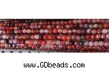 CAA2890 15 inches 6mm faceted round fire crackle agate beads wholesale